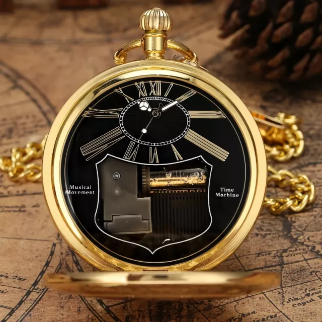 Musical Pocket Watch with Roman Numerals - Image 3