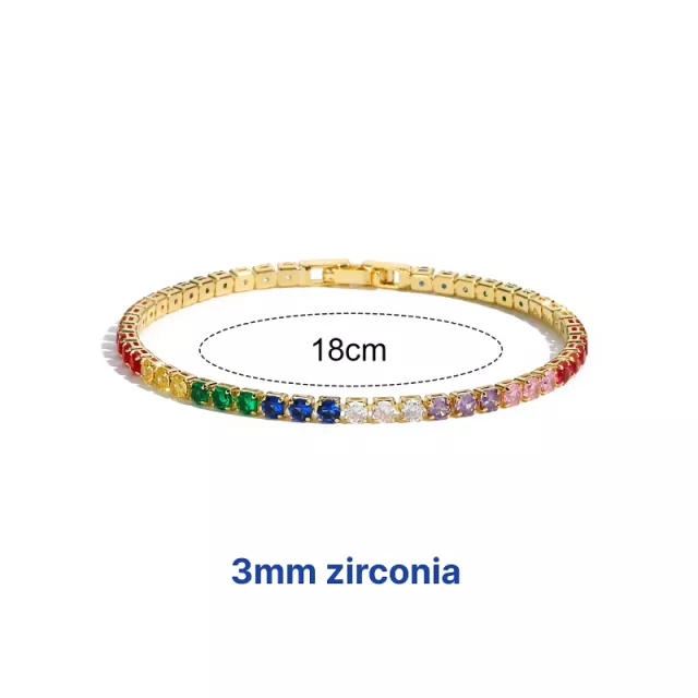 Rainbow Crystal Tennis Bracelets - Image 6
