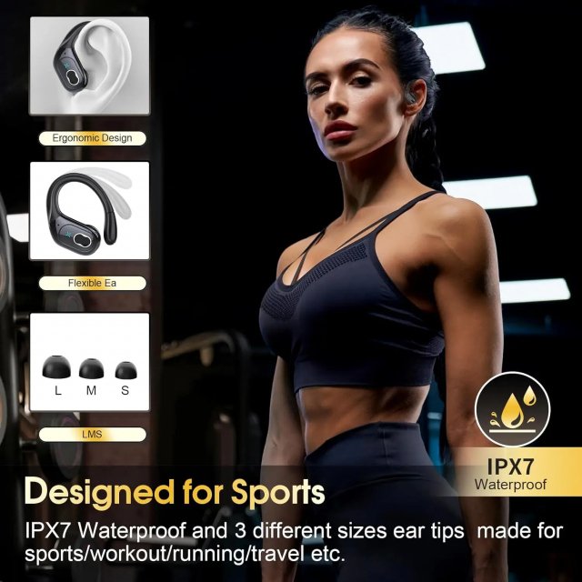Wireless Bluetooth Earbuds with HiFi Sound, Waterproof, Noise Reduction, 75H Playtime - Image 6