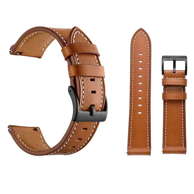 Balance smartwatch with the 22mm Leather Strap Watchband - Image 5