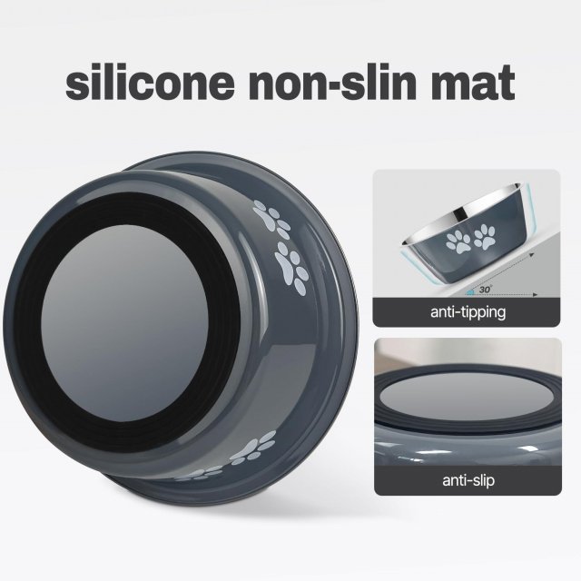Non-slip Stainless Steel Dog Bowls for Small, Medium, and Large Pets - Image 5