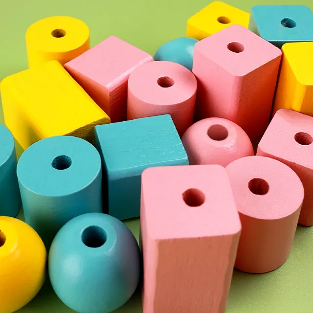 Wooden Lacing Beads Educational Toy - Image 3