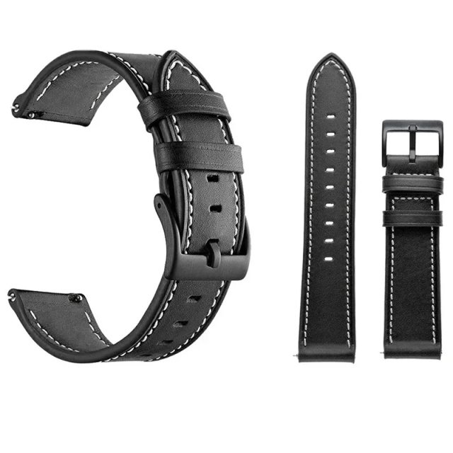 Balance smartwatch with the 22mm Leather Strap Watchband - Image 6