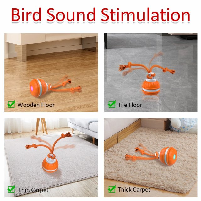 Interactive Motion-Activated Dog Toy Ball with Chew Rope and Teeth Cleaning - Image 6