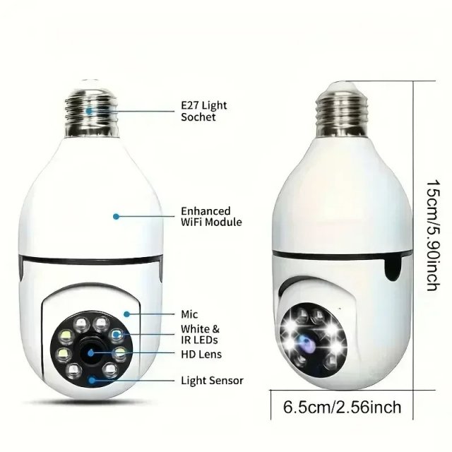 E27 Bulb Camera with 4X Digital Zoom - Image 5