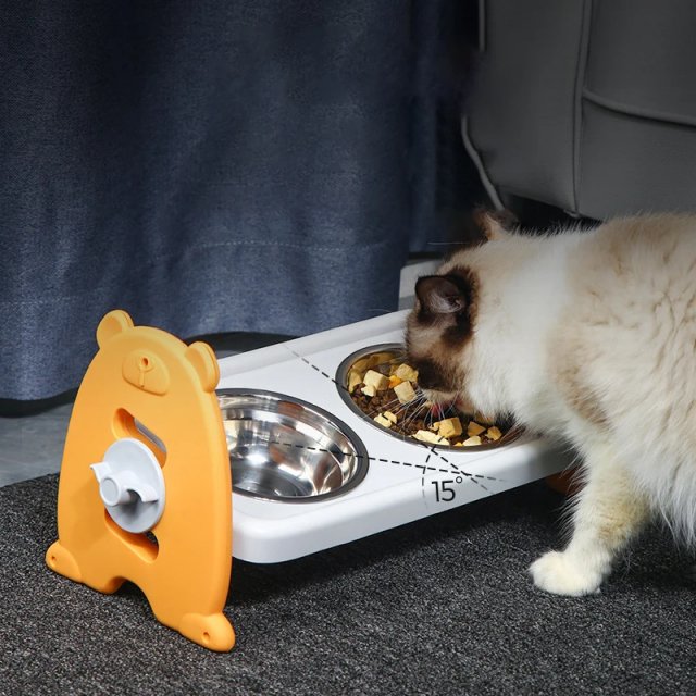Adjustable Double Bowl Pet Feeder - Image 3