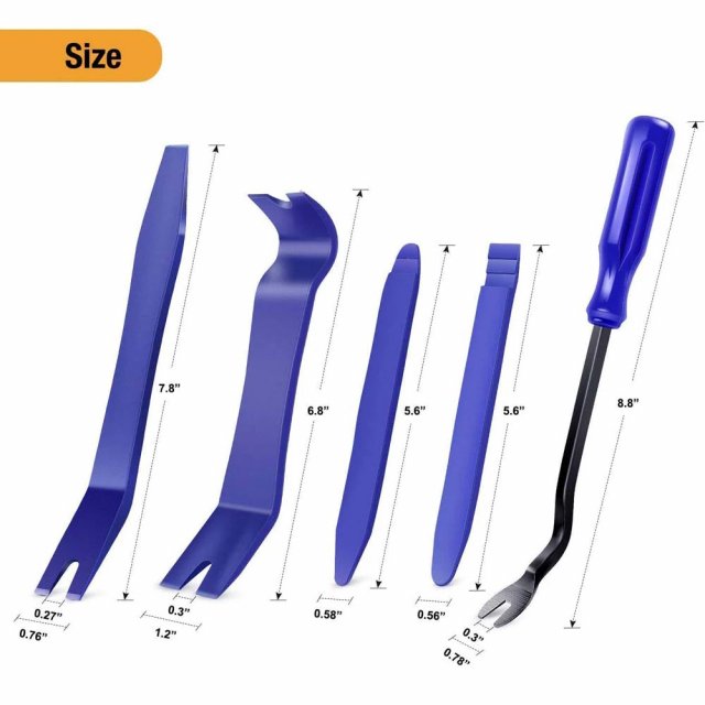 5-Piece Auto Door Trim Removal Tool Kit with Fastener Remover - Image 6