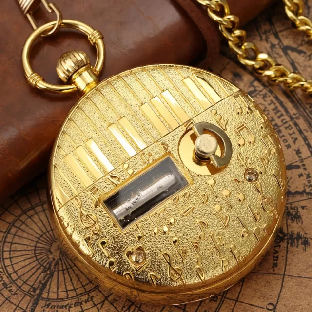 Musical Pocket Watch with Roman Numerals - Image 5