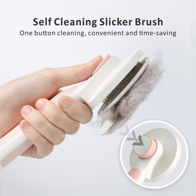 2-in-1 Cat Hair Brush & Pet Grooming Comb - Image 4