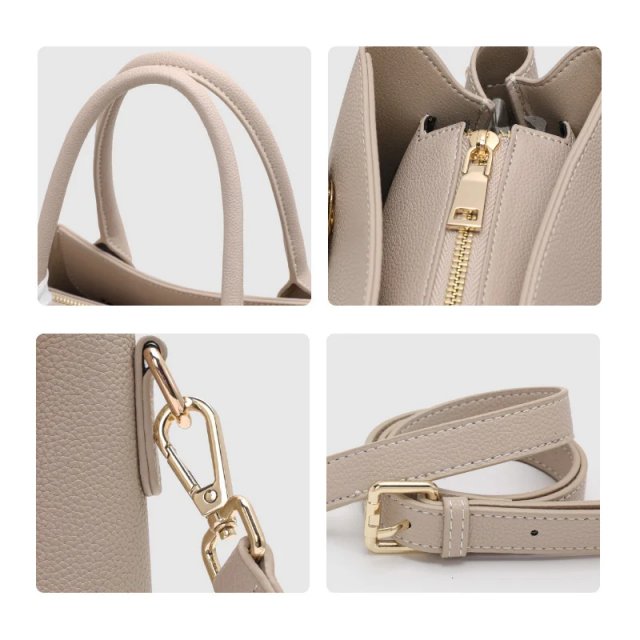 Genuine Leather Top Handle High-Capacity Fashion Handbag - Image 2