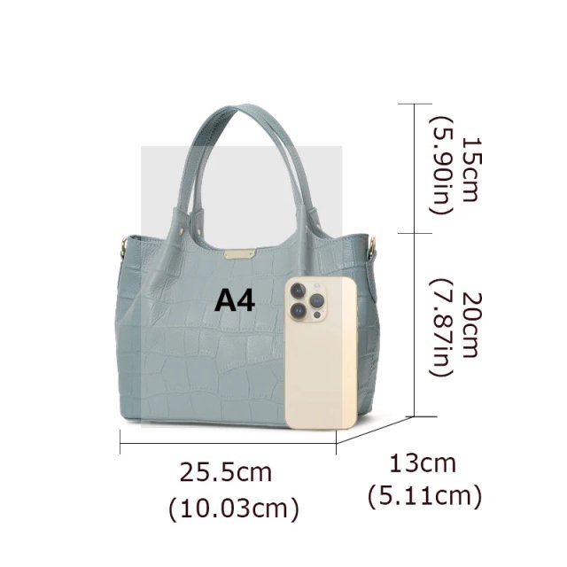 Elegant Crocodile Pattern Leather Handbag for Women - Large Capacity Basket Bag - Image 7