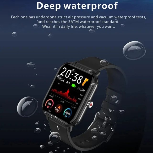 Smart Watch with Body Temperature Monitor and Music Control - Image 3