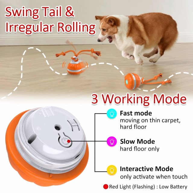 Interactive Motion-Activated Dog Toy Ball with Chew Rope and Teeth Cleaning - Image 4