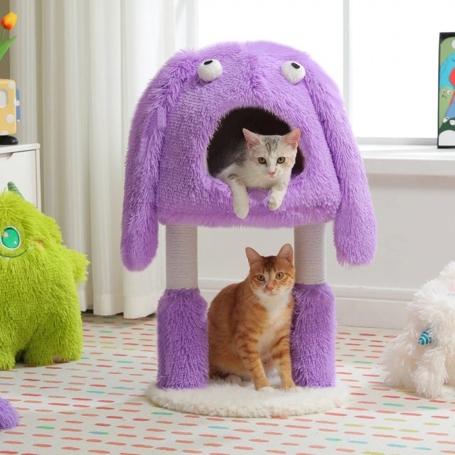 Purple Monster Cat Tree Tower with Big Condo & Sisal-Wrapped Legs - Image 7