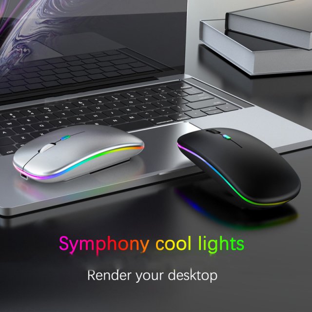 Rechargeable Bluetooth Wireless Mouse with Luminous Backlight - Image 2