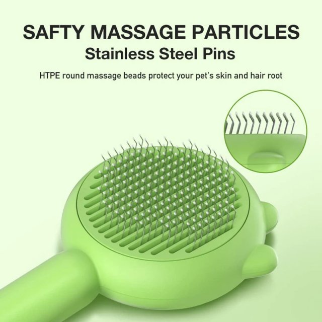 Self-Cleaning Pet Grooming Brush for Cats & Dogs - Image 4