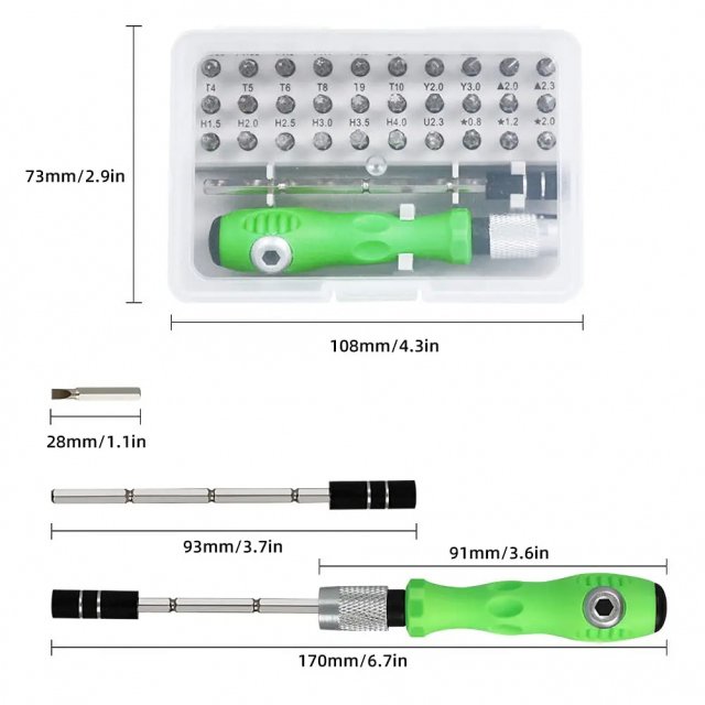 32-in-1 Mini Precision Magnetic Screwdriver Set - Image 6
