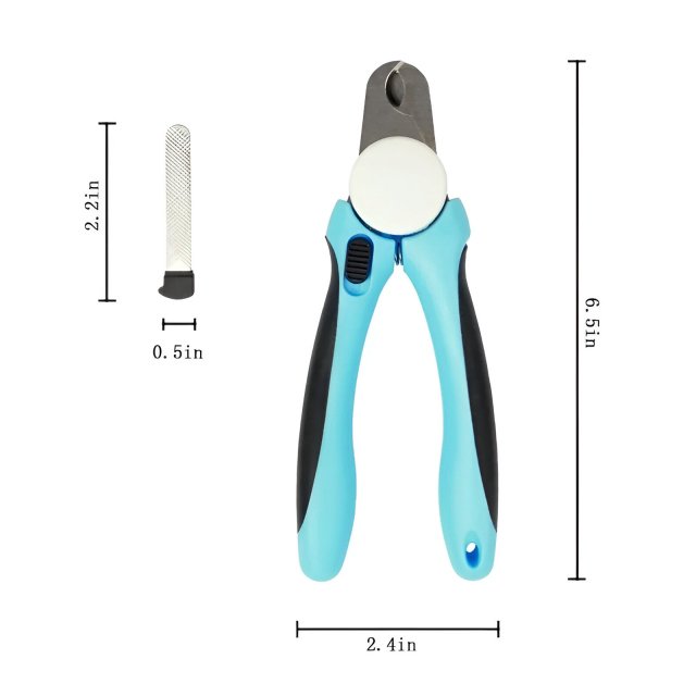 Stainless Steel Pet Nail Clippers with Safety Guard and Free Nail File - Perfect for Medium & Large Dogs - Image 9