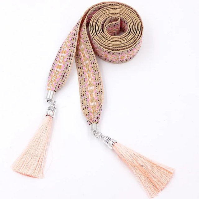 Boho Ethnic Chic Tassel Chain Waist Belt - Image 5