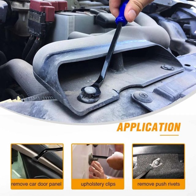 5-Piece Auto Door Trim Removal Tool Kit with Fastener Remover - Image 5
