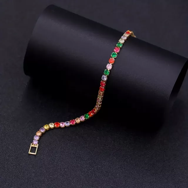 Rainbow Crystal Tennis Bracelets - Image 3