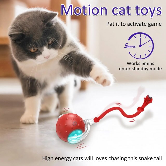 Interactive Cat Rolling Ball with Chirping Sound and Motion Sensor - Image 3