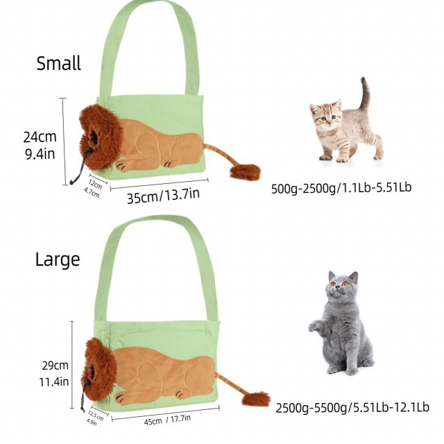 Lion-Shaped Cat & Dog Carrier Bag - Image 6