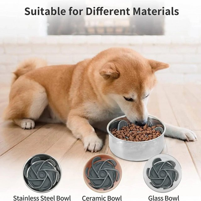 Slow Feeder Insert for Dog Bowls with Strong Suction - Image 2
