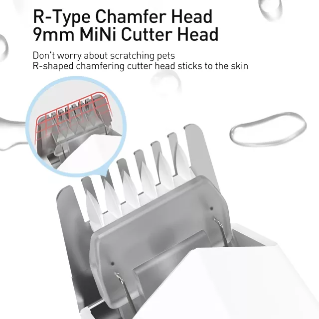 Professional Pet Hair Trimmer - Electric Grooming Clippers for Dogs & Cats, 2-Speed, LED Light - Image 3