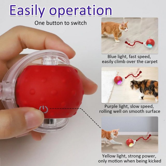 Interactive Cat Rolling Ball with Chirping Sound and Motion Sensor - Image 5