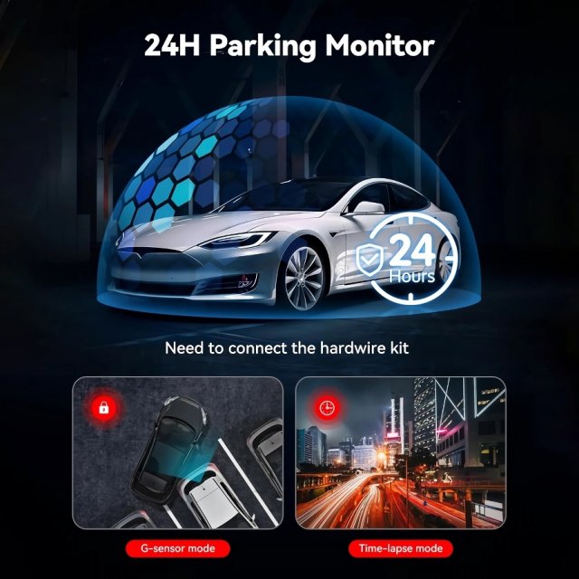 4K Dual Dash Cam Front and Rear with GPS, Wi-Fi, Night Vision, and 32GB Card - Image 7