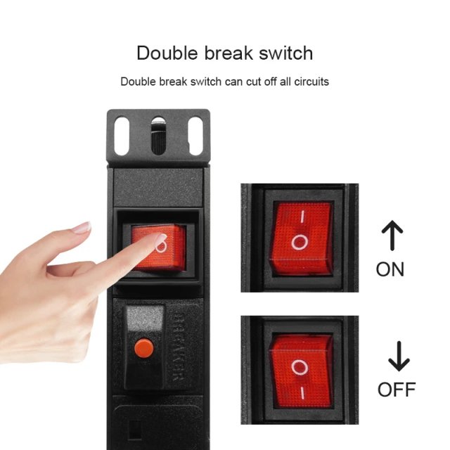 UK Socket Power Extension with Overload Protection and Double Break Switch – 2M - Image 3