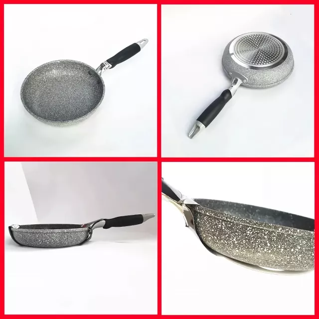 Non-Stick Stone Frying Pan Set - Eco-Friendly Wok Skillet - Image 7