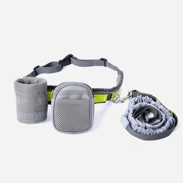 Reflective Hands-Free Dog Leash with Adjustable Waist and Storage Bags for Running and Hiking - Image 6