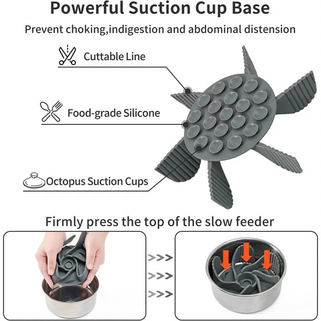 Slow Feeder Insert for Dog Bowls with Strong Suction - Image 5