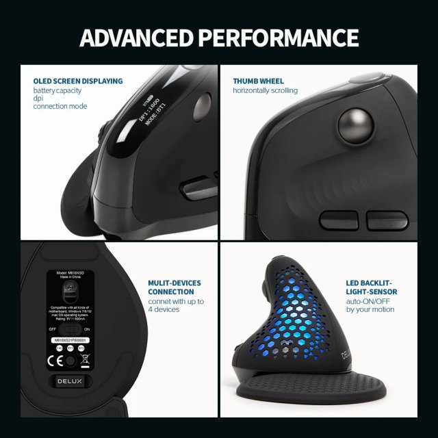Ergonomic Vertical Mouse with OLED Display - Image 7