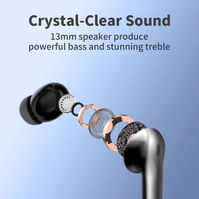 Bluetooth Wireless Earbuds with 60H Playback, LED Display, and 4 ENC Microphones - Image 5