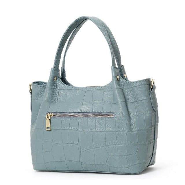 Elegant Crocodile Pattern Leather Handbag for Women - Large Capacity Basket Bag - Image 6