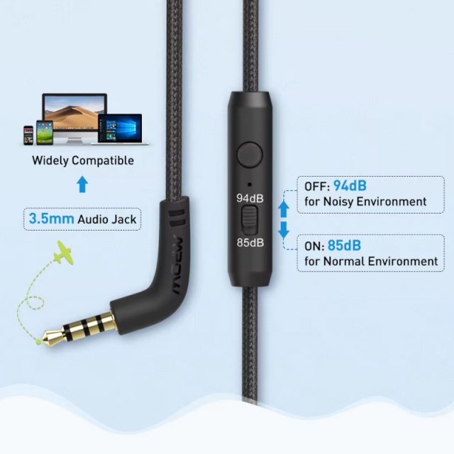 Wired Headphones with Microphone & Volume Control - Image 4