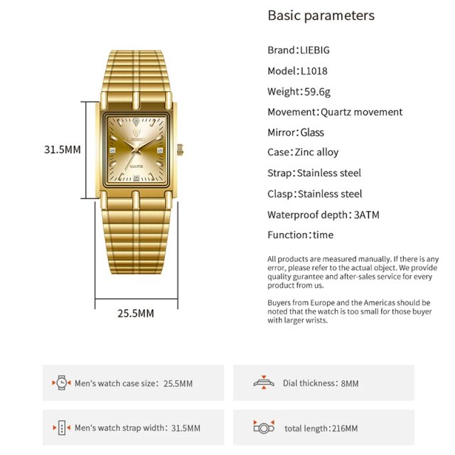 Luxury Gold Steel Bracelet Watch - Image 4