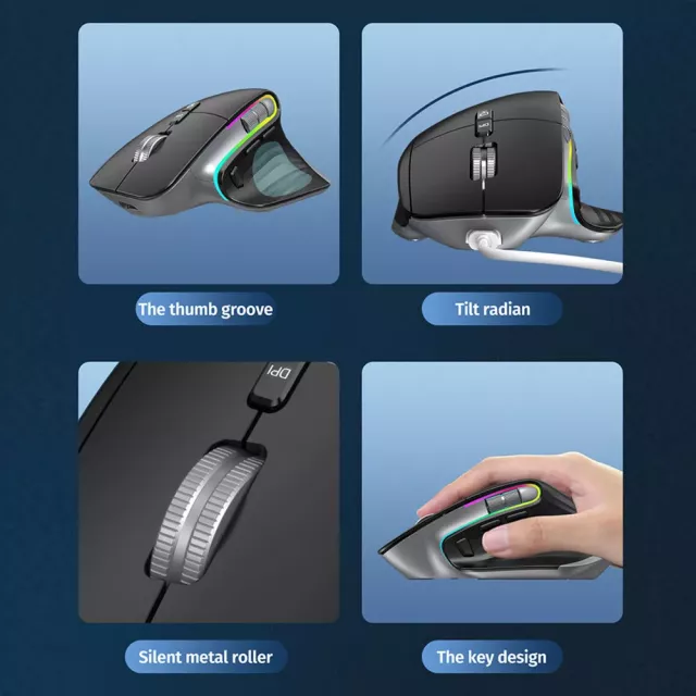 Multi-Device Wireless Mouse with Bluetooth 5.0 & 2.4G - Image 9