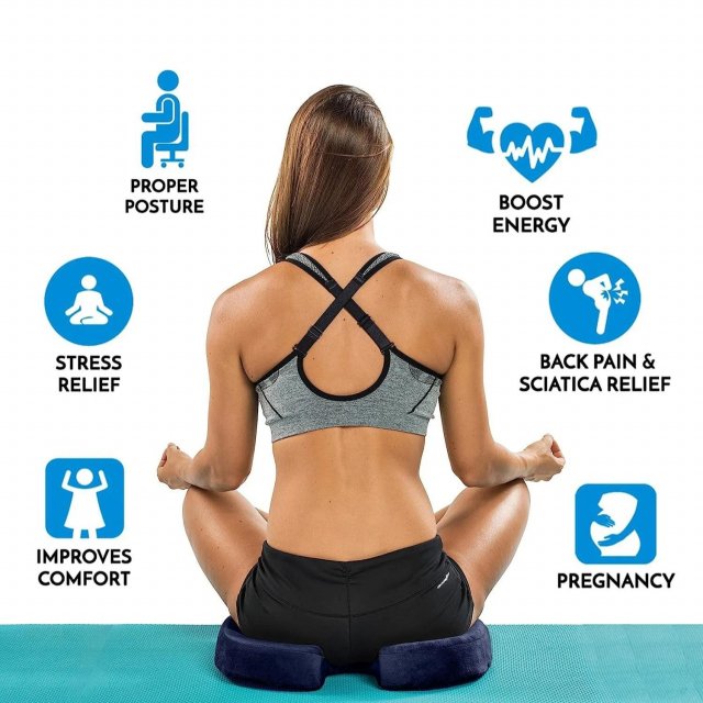Non-Slip Gel & Memory Foam Coccyx Cushion - Image 5