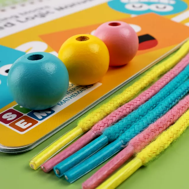 Wooden Lacing Beads Educational Toy - Image 4