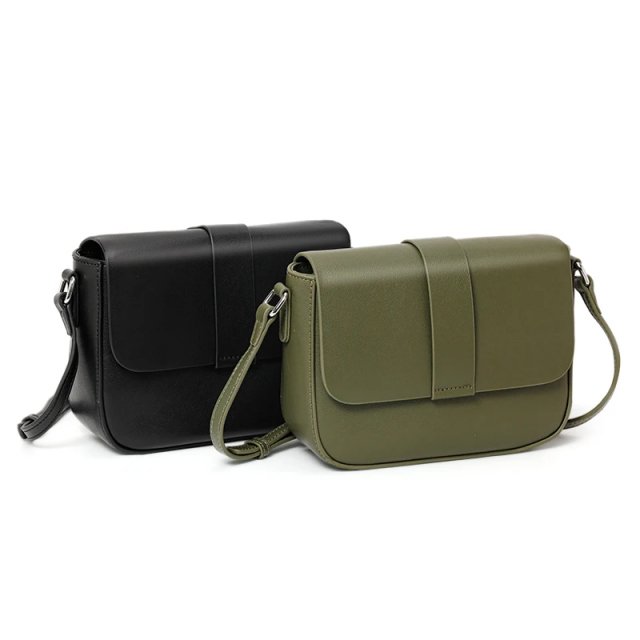 Stylish Soft Leather Crossbody Bag - 100% Cowhide Square Shoulder Bag - Image 3