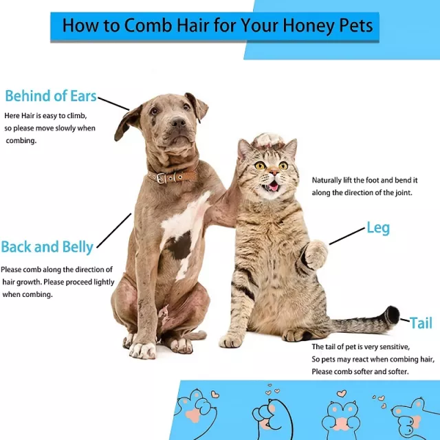 Pet Hair Grooming & Cleaning Comb for Long-Haired Pets - Image 5