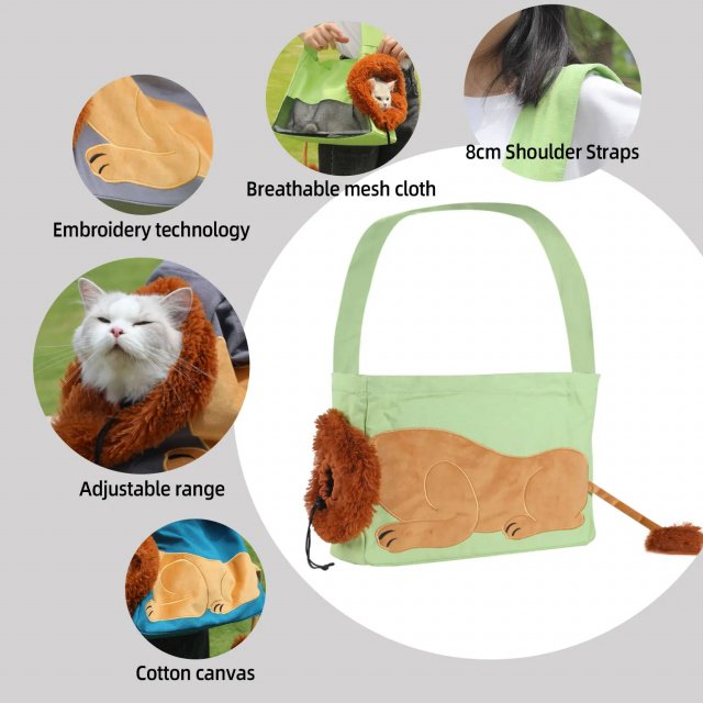 Lion-Shaped Cat & Dog Carrier Bag - Image 4