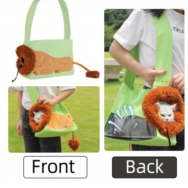 Lion-Shaped Cat & Dog Carrier Bag - Image 5