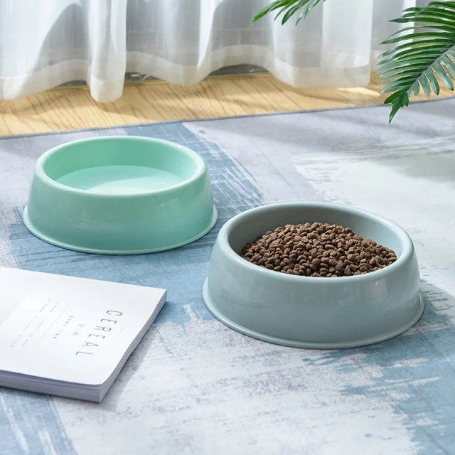 Durable Wheat Stalk Plastic Pet Food and Water Bowls for Small to Medium Dogs and Cats - Image 2