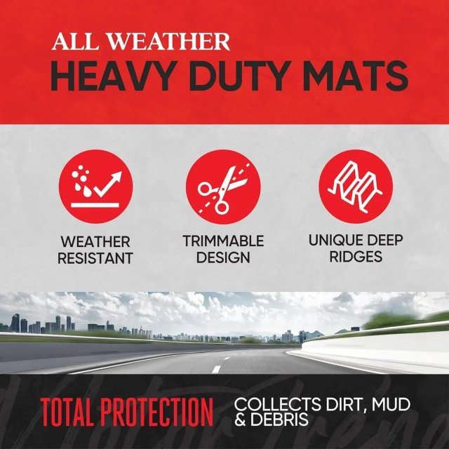 All-Weather Rubber Car Floor Mats & Cargo Liner - Image 6