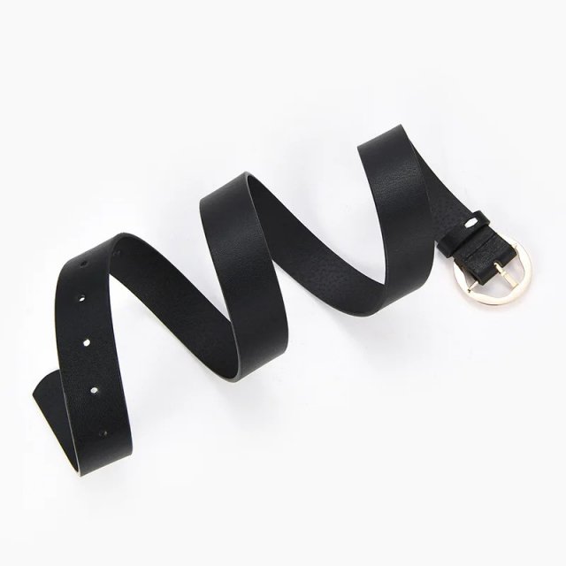 Stylish Animal Print Faux Leather Belt with Golden Buckle - Image 4